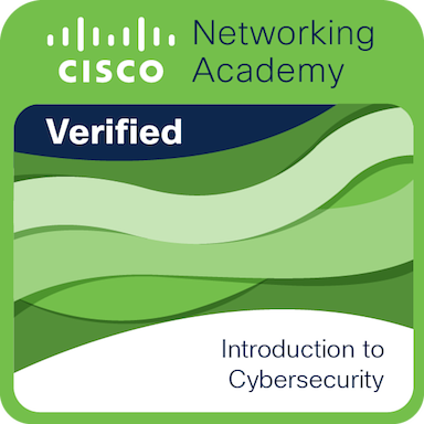 Cisco Networking Academy verified Introduction to Cybersecurity badge