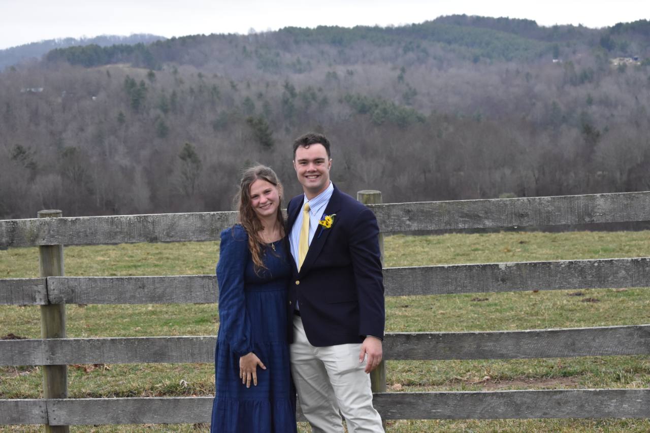 Peter Fast with his wife in the mountains
